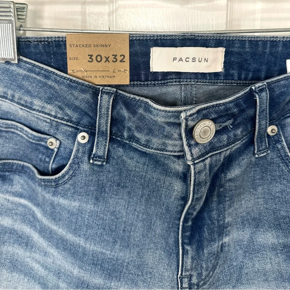 PacSun NWT Men’s Stacked Skinny Jeans - Picture 2 of 9